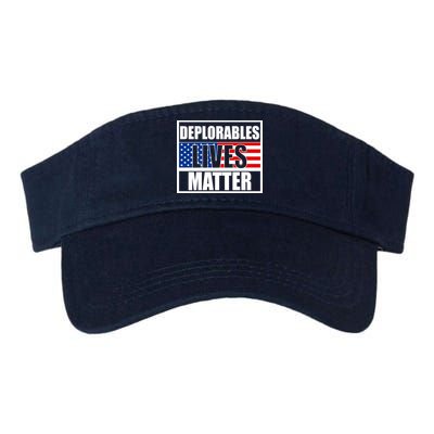 Deplorables Lives Matter USA Vote Trump 2020 Valucap Bio-Washed Visor