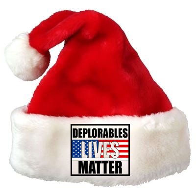 Deplorables Lives Matter USA Vote Trump 2020 Premium Christmas Santa Hat