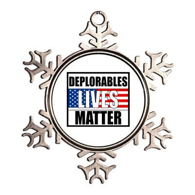 Deplorables Lives Matter USA Vote Trump 2020 Metallic Star Ornament