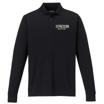 Depression Pencil Performance Long Sleeve Polo