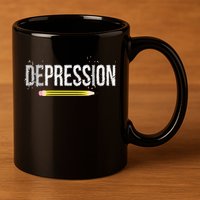 Depression Pencil 11oz C Handle Ceramic Mug