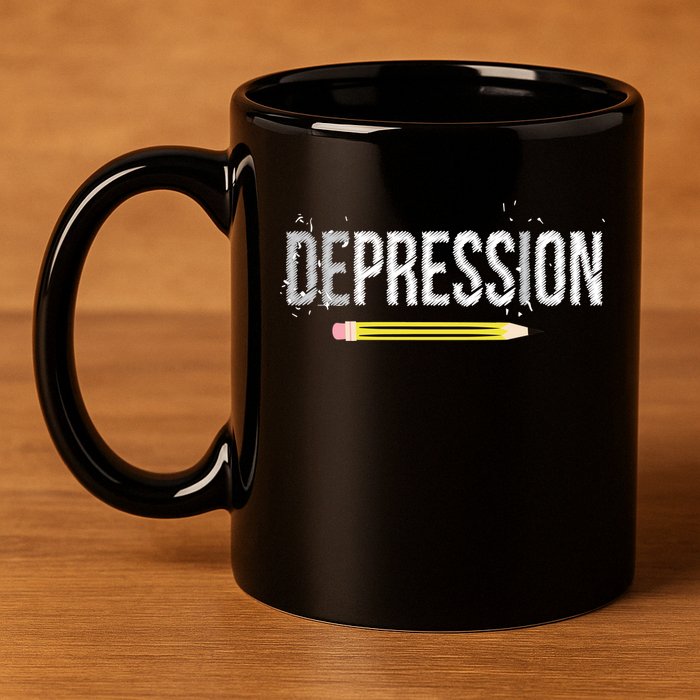 Depression Pencil 11oz C Handle Ceramic Mug