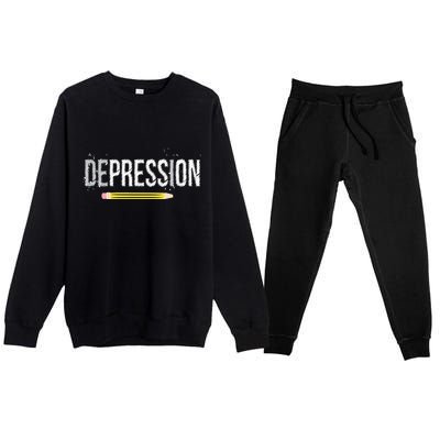 Depression Pencil Premium Crewneck Sweatsuit Set