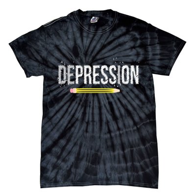 Depression Pencil Tie-Dye T-Shirt