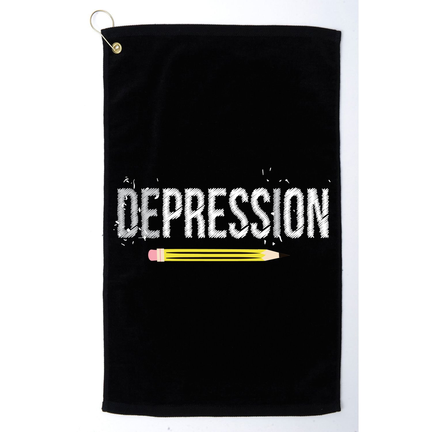 Depression Pencil Golf Towel