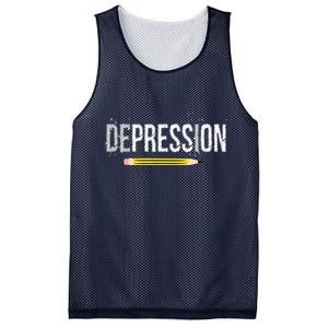 Depression Pencil Mesh Reversible Basketball Jersey Tank