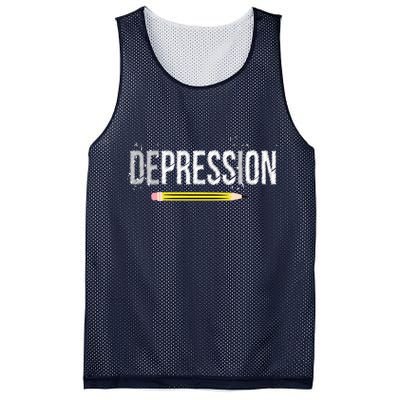 Depression Pencil Mesh Reversible Basketball Jersey Tank