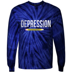 Depression Pencil Tie-Dye Long Sleeve Shirt