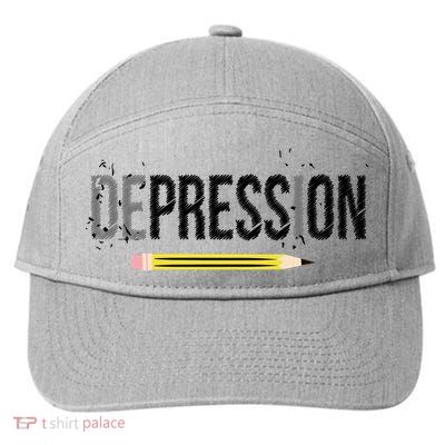 Depression Pencil 7-Panel Snapback Hat