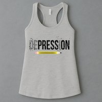 Depression Pencil Womens Tank Top