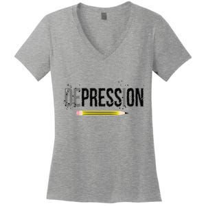 Depression Pencil Women's V-Neck T-Shirt