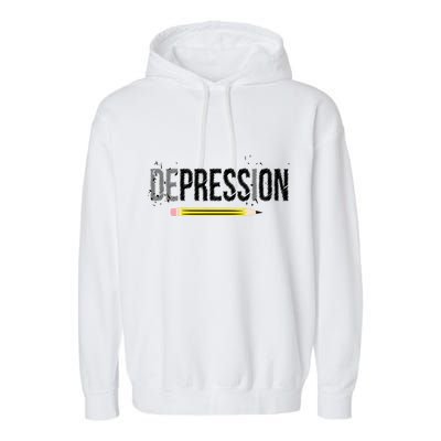 Depression Pencil Garment-Dyed Fleece Hoodie