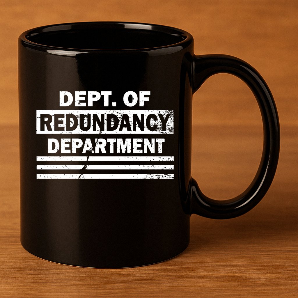 Dept. Of Redundancy Deparment 11oz C Handle Ceramic Mug