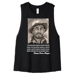 Deputy Festus Haggen Quote Women's Racerback Cropped Tank