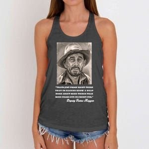 Deputy Festus Haggen Quote Women's Knotted Racerback Tank