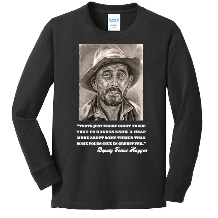 Deputy Festus Haggen Quote Kids Long Sleeve Shirt