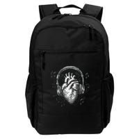Dark Edgy Realistic Heart With Headphone Gothic Rock Cute Gift Backpack