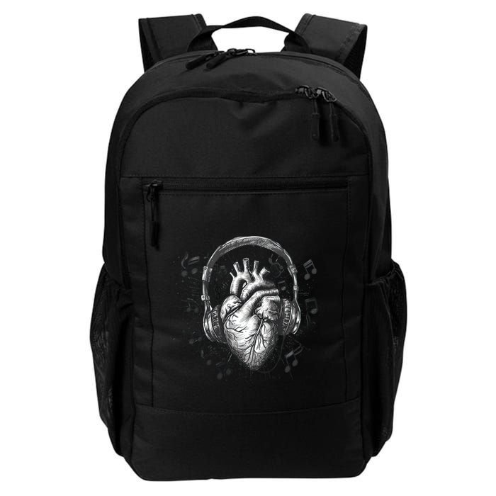 Dark Edgy Realistic Heart With Headphone Gothic Rock Cute Gift Backpack