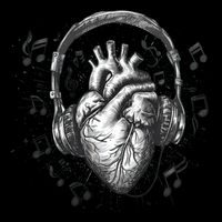 Dark Edgy Realistic Heart With Headphone Gothic Rock Cute Gift Backpack