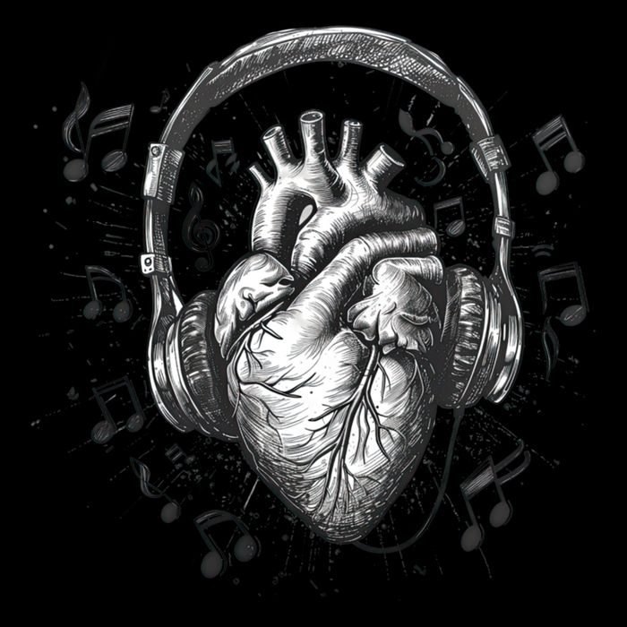 Dark Edgy Realistic Heart With Headphone Gothic Rock Cute Gift Backpack