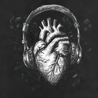 Dark Edgy Realistic Heart With Headphone Gothic Rock Cute Gift 15oz Campfire Ceramic Mug