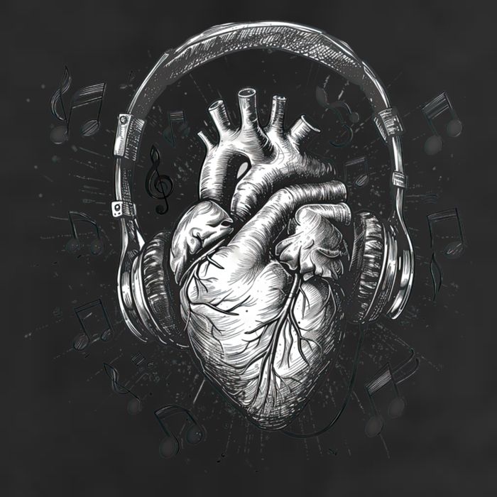 Dark Edgy Realistic Heart With Headphone Gothic Rock Cute Gift 15oz Campfire Ceramic Mug