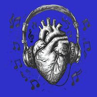 Dark Edgy Realistic Heart With Headphone Gothic Rock Cute Gift Button