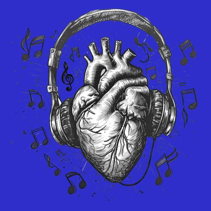Dark Edgy Realistic Heart With Headphone Gothic Rock Cute Gift Button