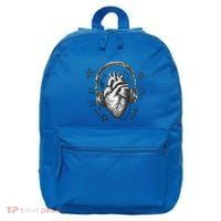 Dark Edgy Realistic Heart With Headphone Gothic Rock Cute Gift 16 in Basic Backpack