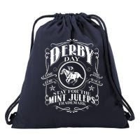 Derby Day Come For The Race Stay For The Mint Juleps Drawstring Bag