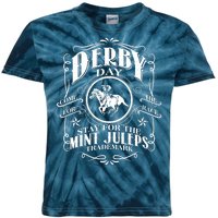 Derby Day Come For The Race Stay For The Mint Juleps Kids Tie-Dye T-Shirt