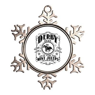 Derby Day Come For The Race Stay For The Mint Juleps Metallic Star Ornament