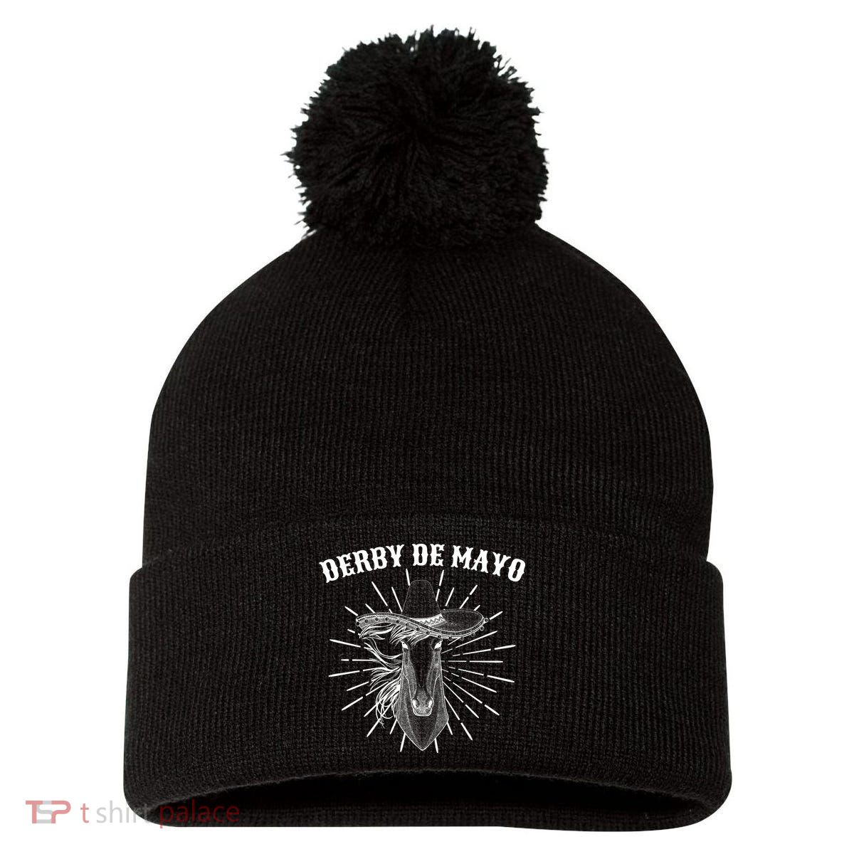 Derby De Mayo Horse  Pom Pom 12in Knit Beanie