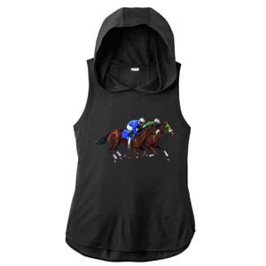 Derby Horse Racing Ladies PosiCharge Tri-Blend Wicking Draft Hoodie Tank