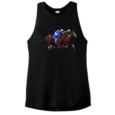 Derby Horse Racing Ladies PosiCharge Tri-Blend Wicking Tank