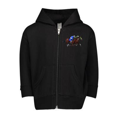 Derby Horse Racing Toddler Zip Fleece Hoodie