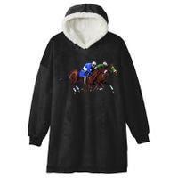 Derby Horse Racing Hooded Wearable Blanket