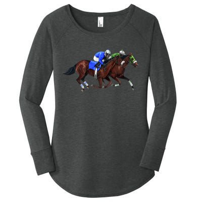 Derby Horse Racing Women's Perfect Tri Tunic Long Sleeve Shirt