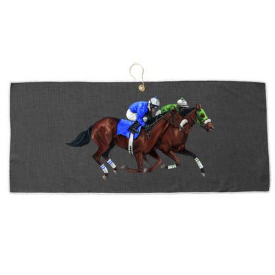 Derby Horse Racing Large Microfiber Waffle Golf Towel