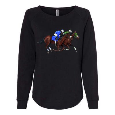 Derby Horse Racing Womens California Wash Sweatshirt