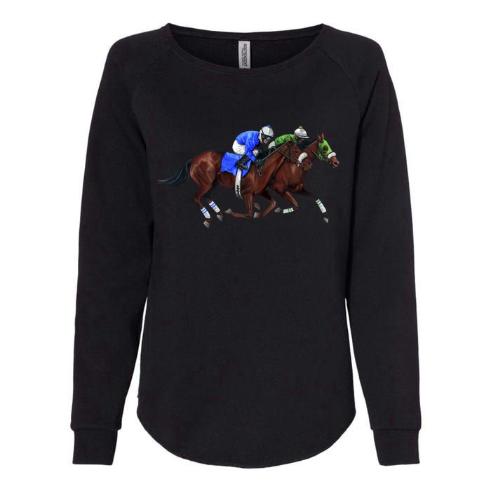 Derby Horse Racing Womens California Wash Sweatshirt