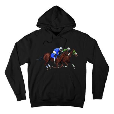 Derby Horse Racing Tall Hoodie