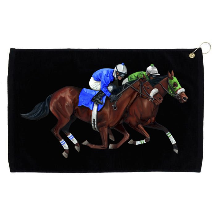 Derby Horse Racing Grommeted Golf Towel