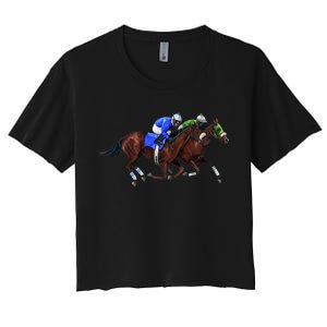 Derby Horse Racing Women's Crop Top Tee