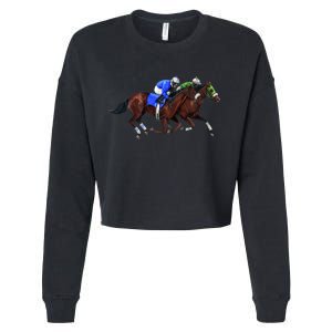 Derby Horse Racing Cropped Pullover Crew