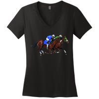 Derby Horse Racing Women's V-Neck T-Shirt