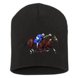 Derby Horse Racing Short Acrylic Beanie