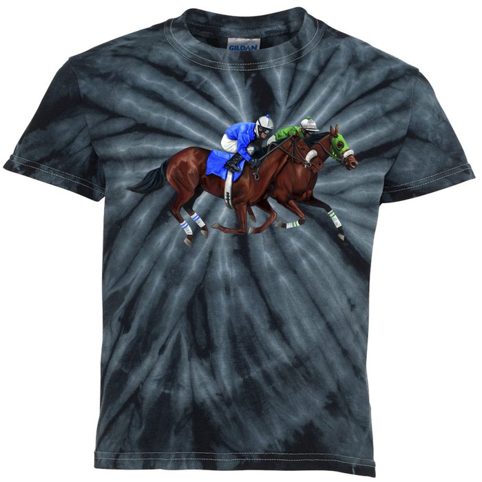 Derby Horse Racing Kids Tie-Dye T-Shirt