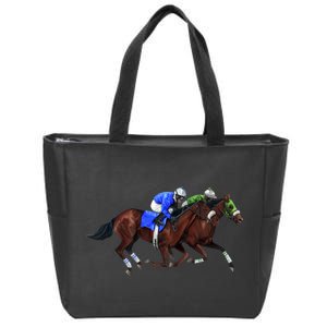 Derby Horse Racing Zip Tote Bag