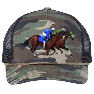 Derby Horse Racing Retro Rope Trucker Hat Cap